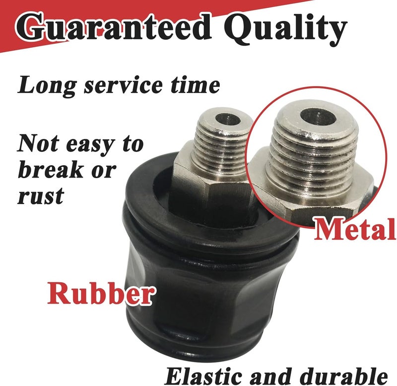 Zeiboat 740112 Hose Coupling Adapter for Air Compressor, NPT Std, with Rubber Sleeve - Image 5